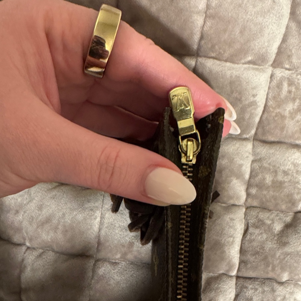 Louis Vuitton Brown Monogram Pouch with Braided Tassels - Picture 4 of 5